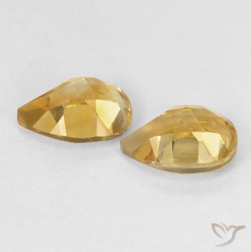 1.40克拉天然黄水晶，梨形，VVS-VS