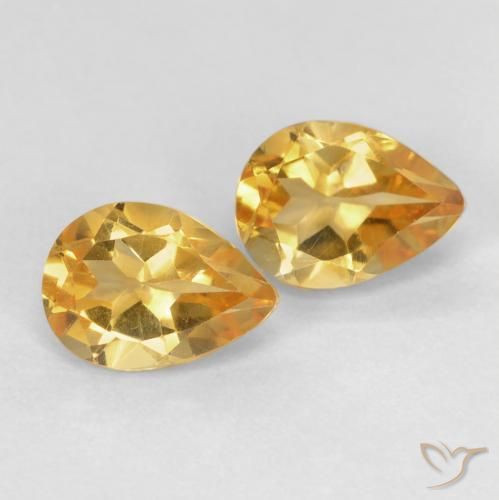 1.44克拉天然黄水晶，梨形，VVS-VS