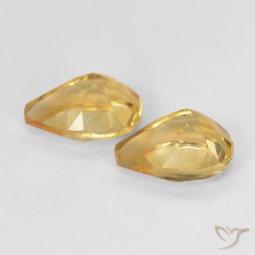 1.44克拉天然黄水晶，梨形，VVS-VS
