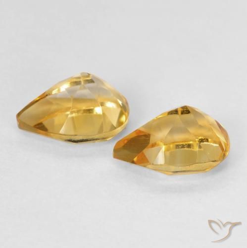 1.55克拉天然黄水晶，梨形，VVS-VS