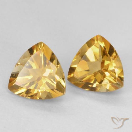 1.49克拉天然黄水晶，胖三角形，VVS-VS