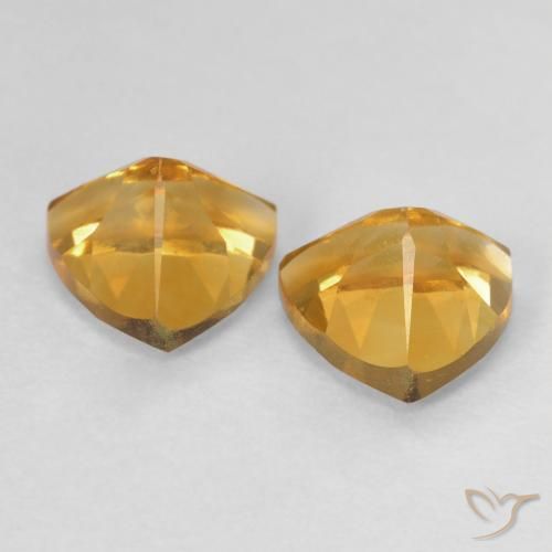 1.49克拉天然黄水晶，胖三角形，VVS-VS