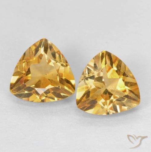 1.45ctw 天然 金色 黄水晶, 胖三角形, VVS