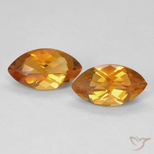 1.88ctw 天然 黄金色 黄水晶, 榄尖形, VS