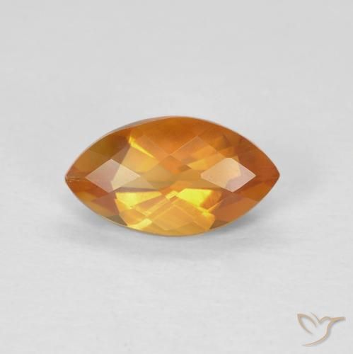 0.95ct 天然 黄金色 黄水晶, 榄尖形, VS