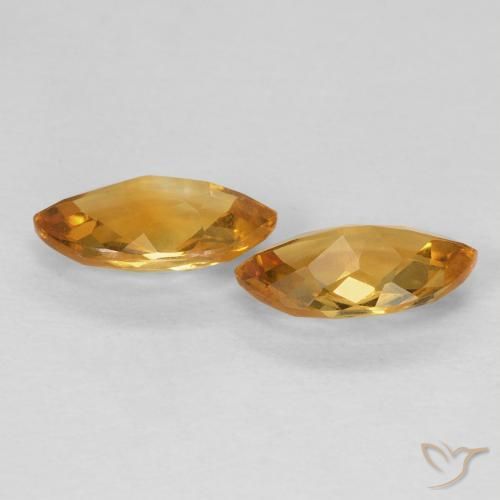 1.65克拉天然黄水晶，榄尖形，VS