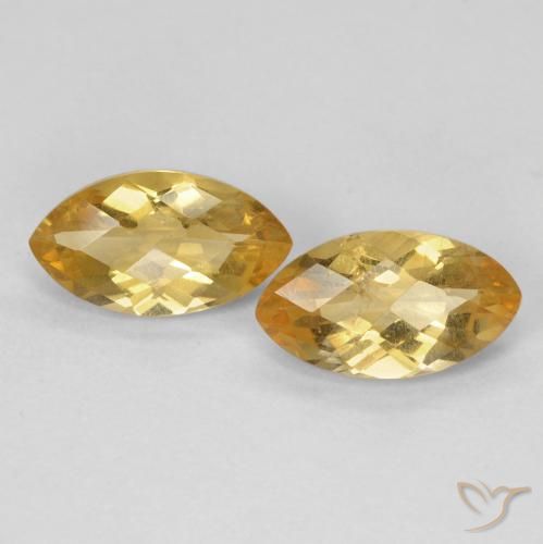 1.82ctw 天然 金色 黄水晶, 榄尖形, VS