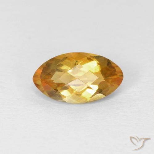 0.92ct 天然 金橙色 黄水晶, 榄尖形, VVS-VS