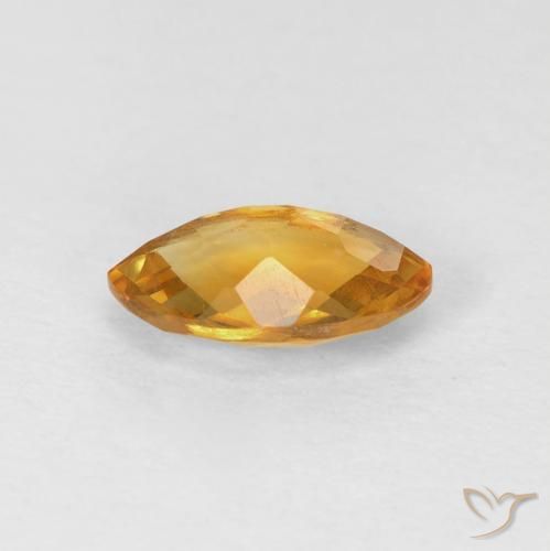 0.92克拉天然黄水晶，榄尖形，VVS-VS