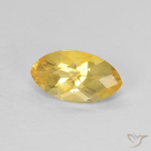 1.00ct 天然 金橙色 黄水晶, 榄尖形, VS