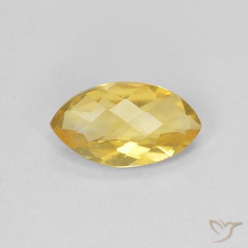 0.81ct 天然 金橙色 黄水晶, 榄尖形, VS
