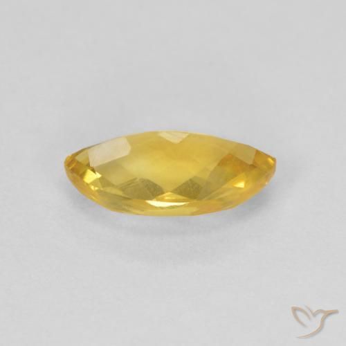 0.81克拉天然黄水晶，榄尖形，VS