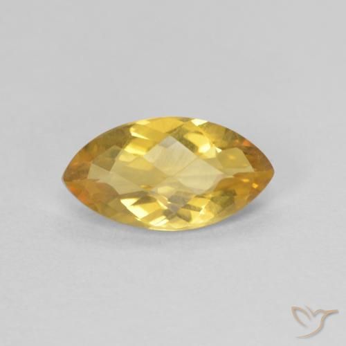 0.81ct 天然 中金 黄水晶, 榄尖形, VVS-VS