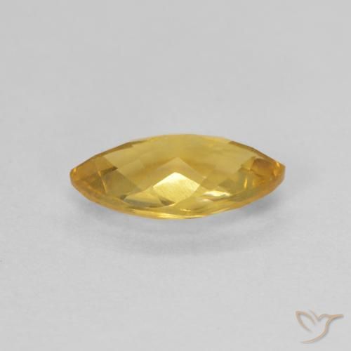 0.81克拉天然黄水晶，榄尖形，VVS-VS