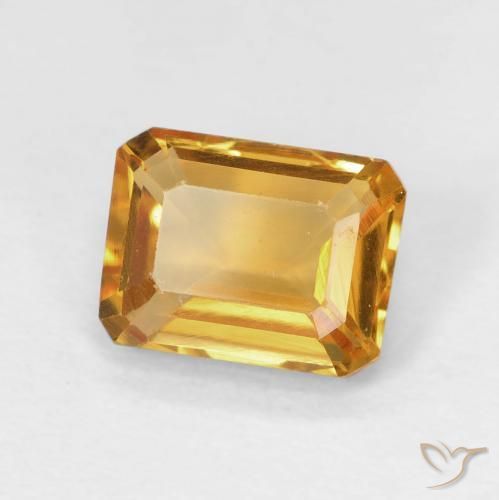 1.42克拉天然黄水晶，八边形，VVS