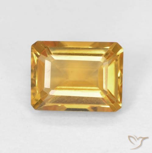 1.56ct 天然 橙金 黄水晶, 祖母绿式切割, VVS