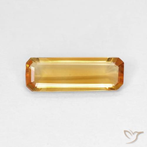 1.11ct 天然 中橙 黄水晶, 祖母绿式切割, VVS