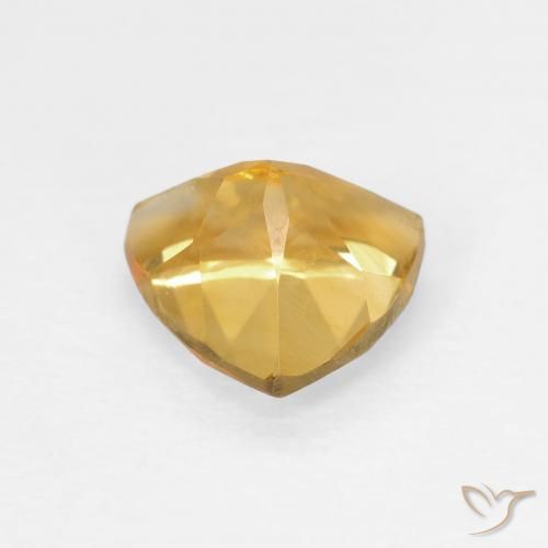 0.94克拉天然黄水晶，胖三角形，VVS