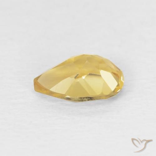 0.67克拉天然黄水晶，梨形，VVS
