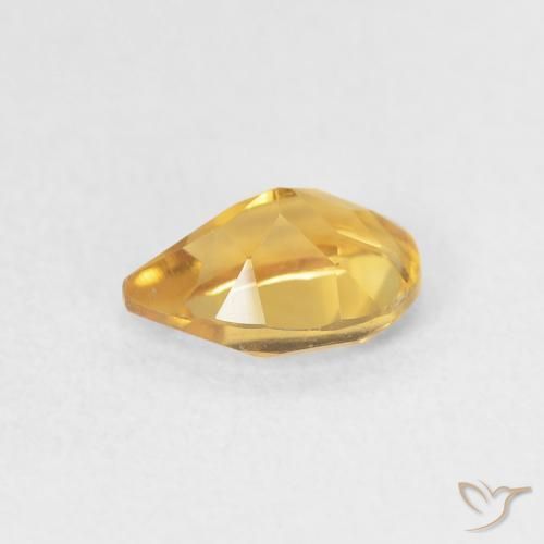 0.66克拉天然黄水晶，梨形，VVS