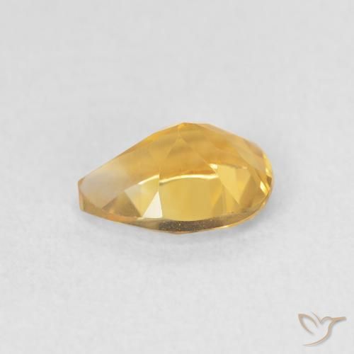 0.70克拉天然黄水晶，梨形，VVS