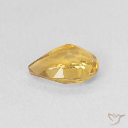 0.72克拉天然黄水晶，梨形，VVS