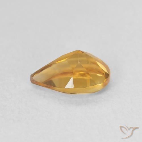 0.71克拉天然黄水晶，梨形，VVS