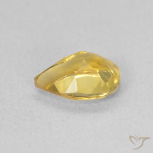 0.64克拉天然黄水晶，梨形，VVS-VS
