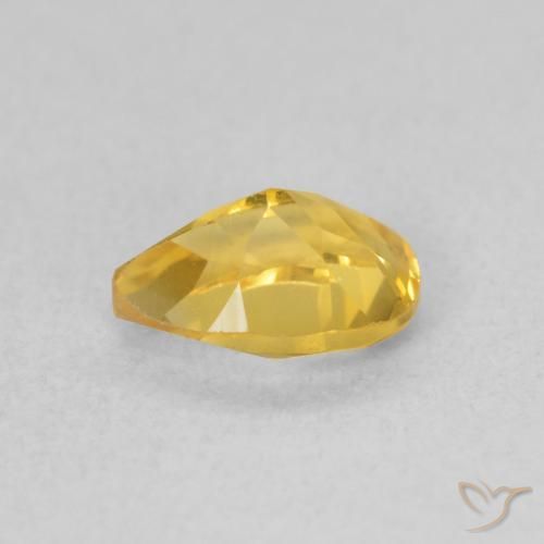 0.71克拉天然黄水晶，梨形，VVS