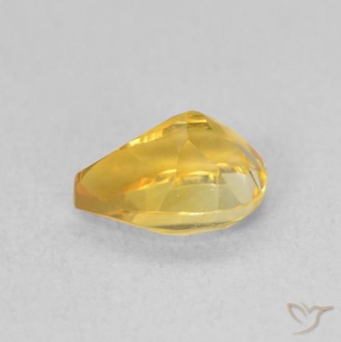 0.76克拉天然黄水晶，梨形，VVS