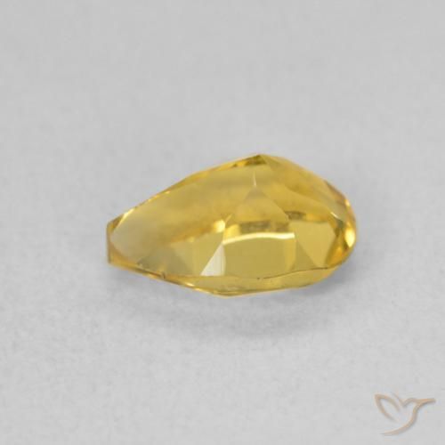 0.71克拉天然黄水晶，梨形，VVS