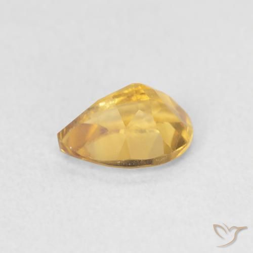 0.72克拉天然黄水晶，梨形，VVS