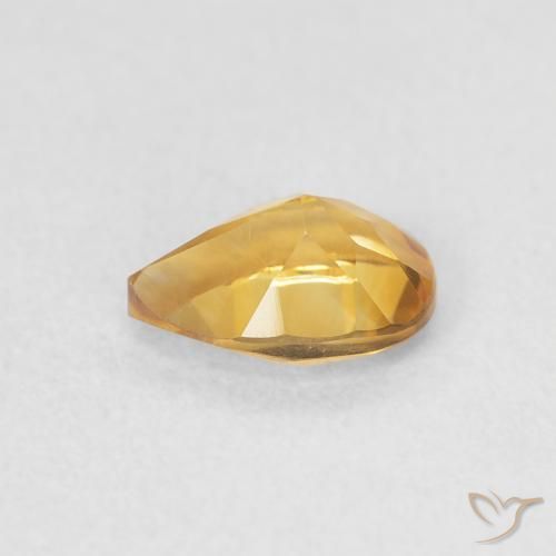 0.71克拉天然黄水晶，梨形，VVS