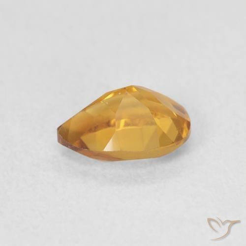 0.72克拉天然黄水晶，梨形，VVS