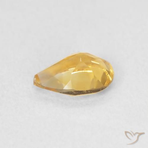 0.62克拉天然黄水晶，梨形，VVS