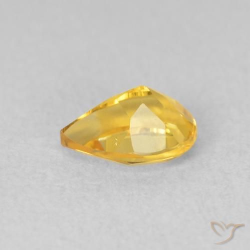 0.68克拉天然黄水晶，梨形，VVS