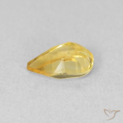 0.64克拉天然黄水晶，梨形，VVS