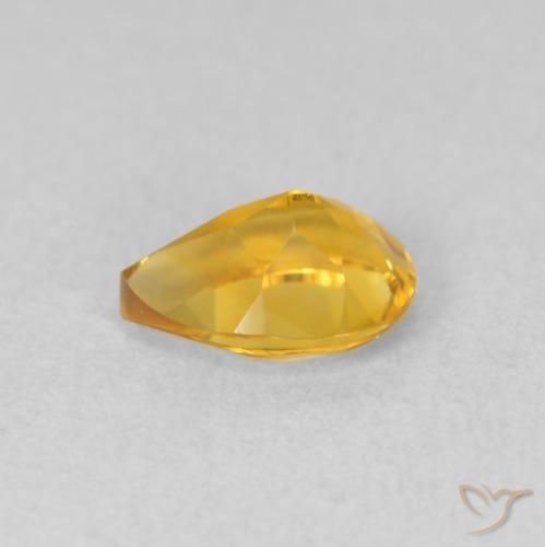 0.68克拉天然黄水晶，梨形，VVS