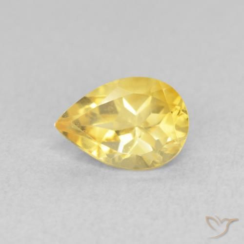 0.68ct 天然 金橙色 黄水晶, 梨形, VVS