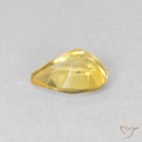 0.68克拉天然黄水晶，梨形，VVS