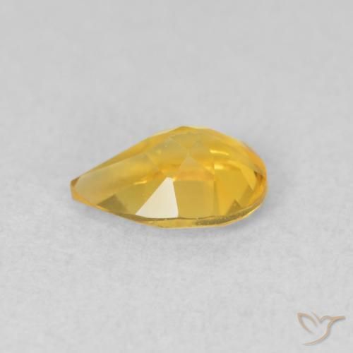 0.62克拉天然黄水晶，梨形，VVS