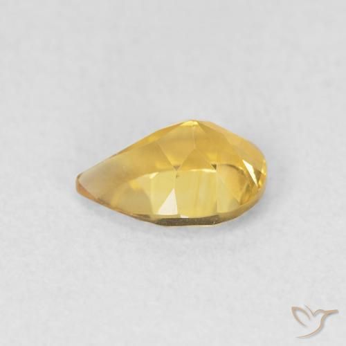 0.62克拉天然黄水晶，梨形，VVS