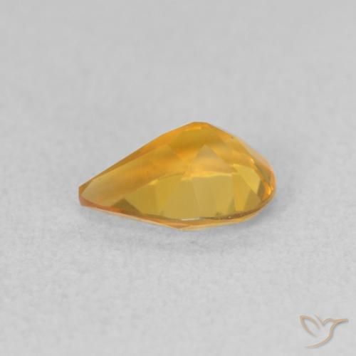 0.58克拉天然黄水晶，梨形，VVS-VS