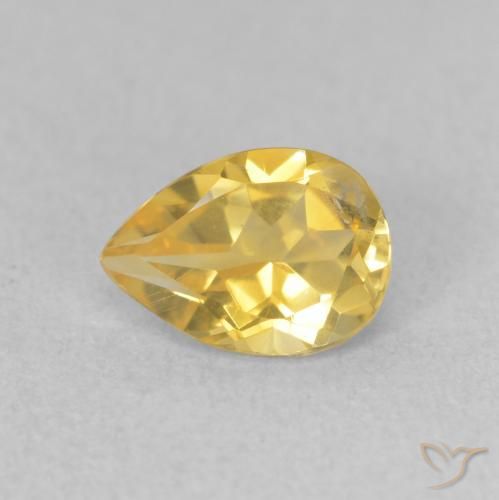 0.69ct 天然 金橙色 黄水晶, 梨形, VS