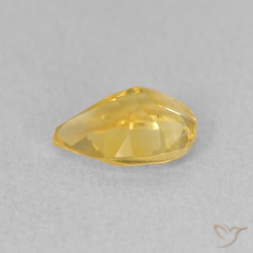 0.69克拉天然黄水晶，梨形，VS
