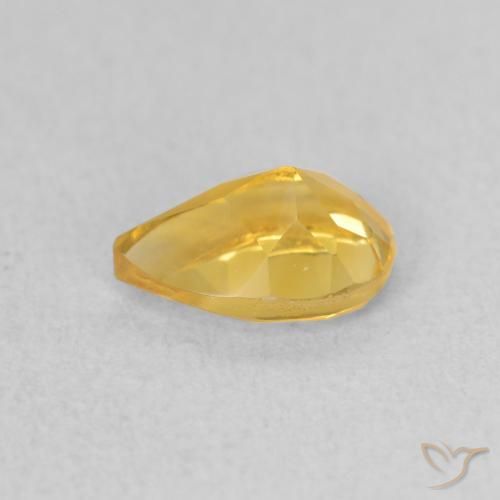 0.66克拉天然黄水晶，梨形，VVS-VS