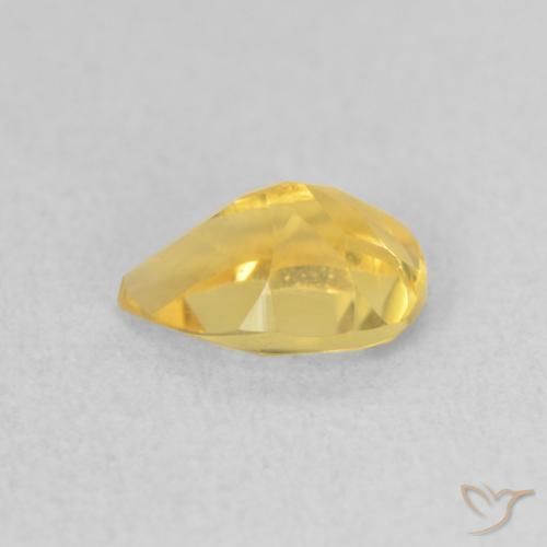 0.71克拉天然黄水晶，梨形，VS