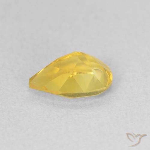 0.65克拉天然黄水晶，梨形，VVS-VS