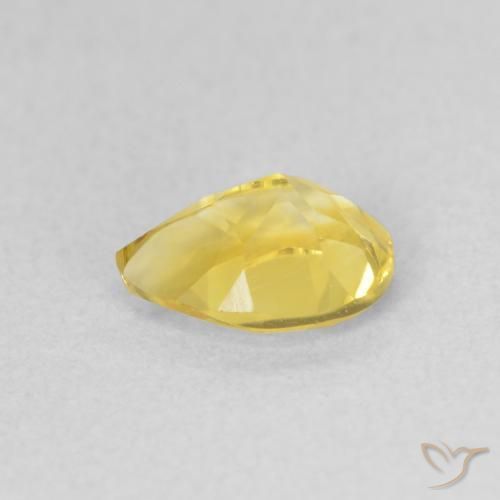 0.62克拉天然黄水晶，梨形，VVS-VS
