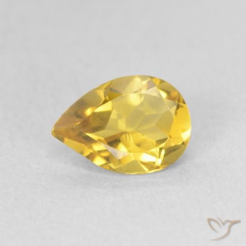 0.64ct 天然 金橙色 黄水晶, 梨形, VVS-VS